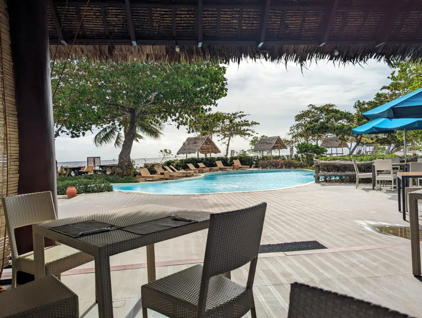 View of swimming pool from Pulo Restaurant